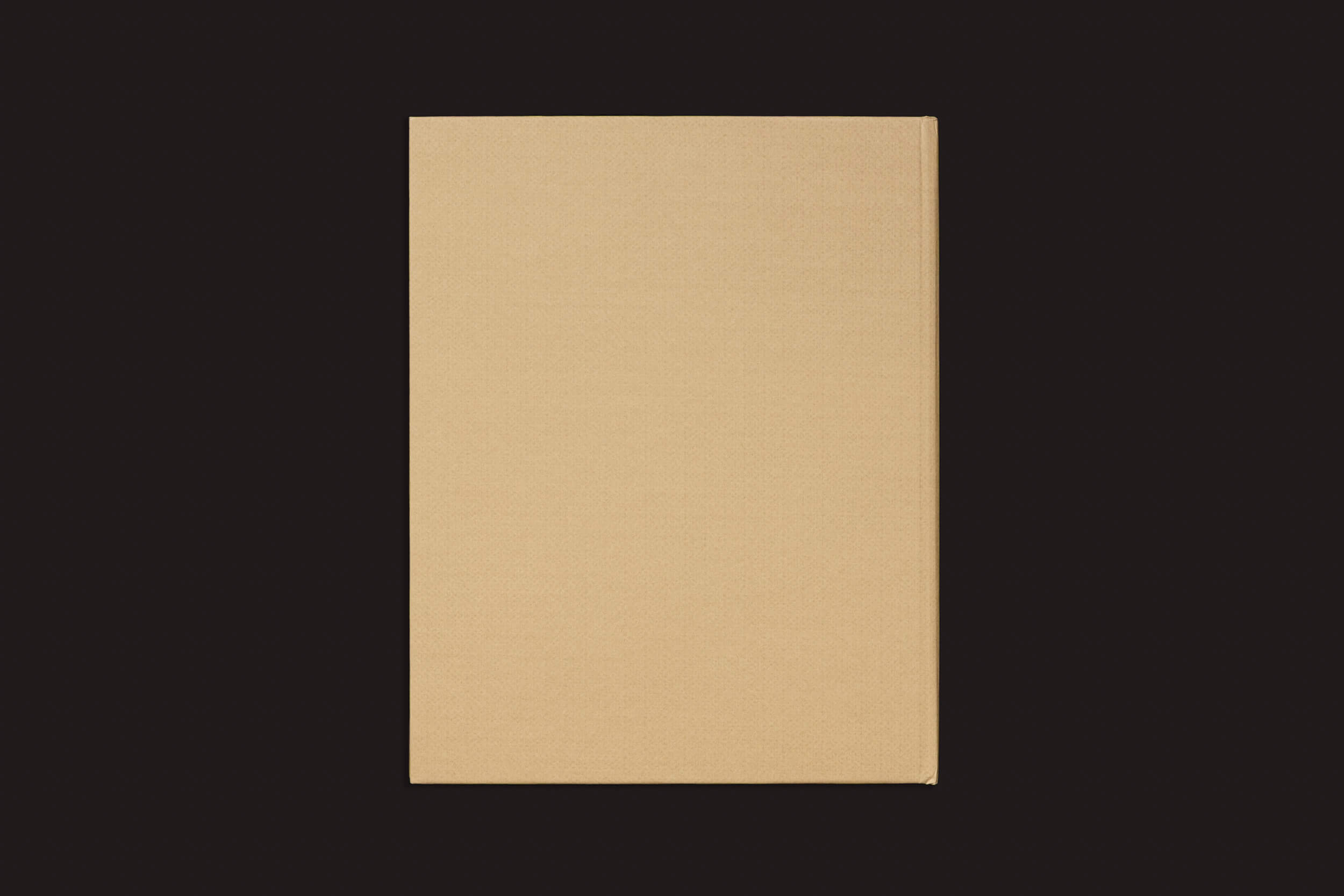 Um livro fechado, de capa dura marrom, "Teresa Eng: China Dream", de Skinnerboox, repousa sobre um fundo preto. Seu design minimalista exala simplicidade e elegância discreta, com a ausência de texto visível simbolizando uma identidade fragmentada, porém unificada.